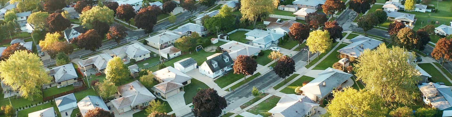 houses in a neighborhood