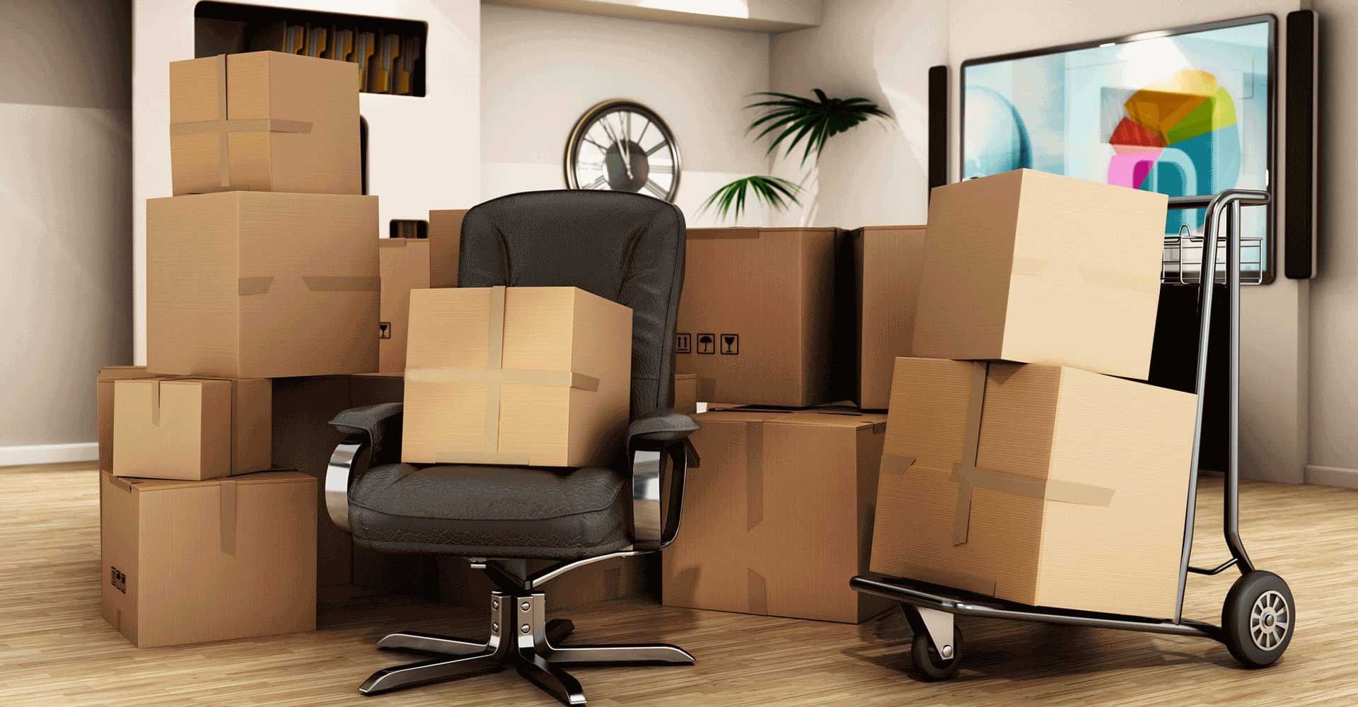Moving boxes with a chair